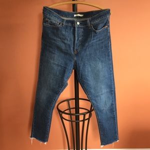 Levis Wedgie Skinny high waisted button fly